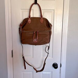 Dooney & Bourke brown canvas bag EUC